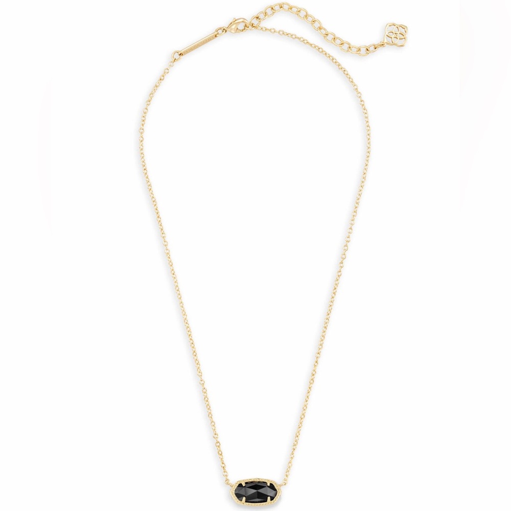 Kendra Scott Gold Elisa Necklace with Black Pendant - Picture 2 of 3